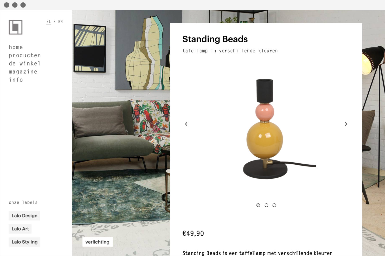 Product page